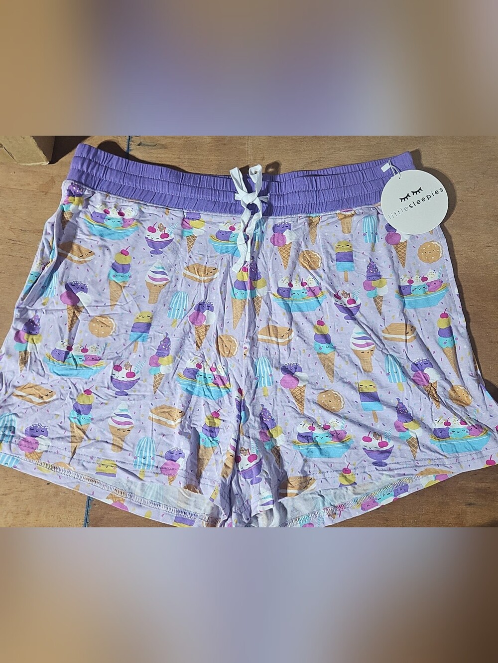 New Little Sleepies Wildberry Ice Cream Mama Pj Shorts